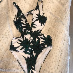 Palm Tree One-Piece Swimsuit